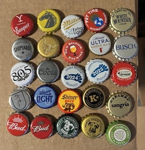 25 USA Beer Caps Crowns BOTTLE CROWN Craft Vintage