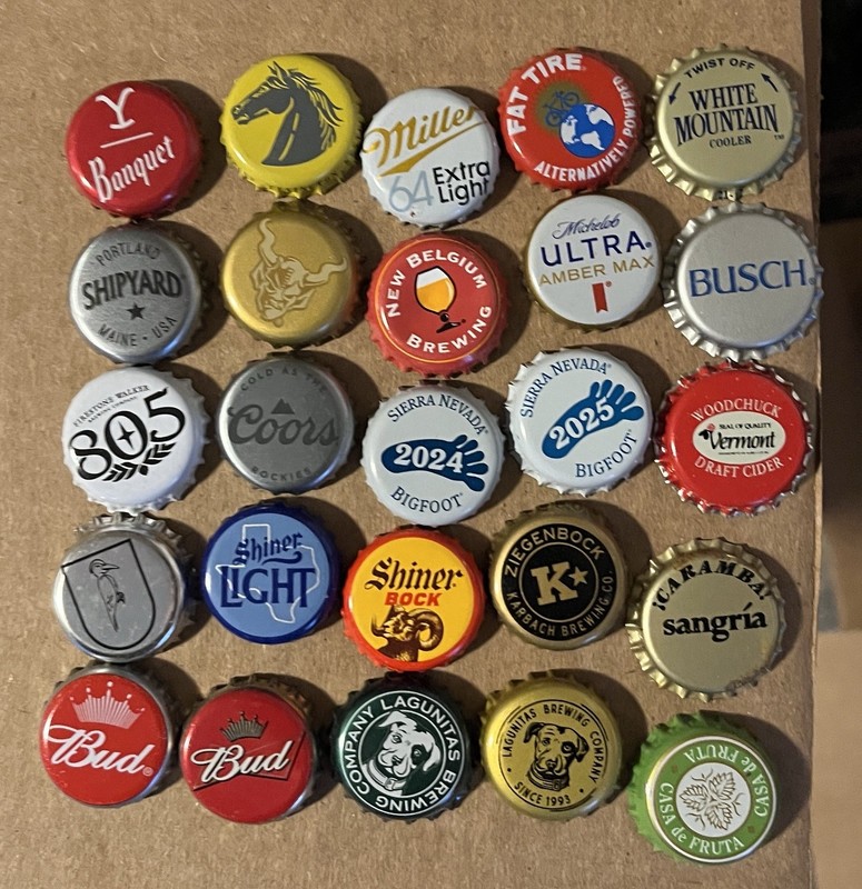 25 USA Beer Caps Crowns BOTTLE CROWN Craft Vintage