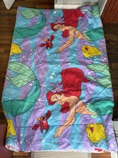 Vintage 90s Disney Ariel The Little Mermaid Comforter 85x62 Twin XL Reversible