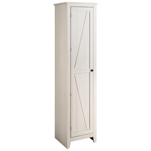 Wood Tall Storage Cabinet 4 Tires Display Organizer Freestanding Pantry Cupboard - Picture 7 of 15