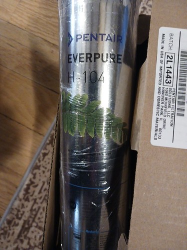 Lot Of 2 , Pentair Everpure H-104 Water Filter Cartridge New In Box, SEALED*