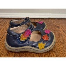 Livie and Luca Girls' Leaf Mary Jane Shoes Size 4 Toddler