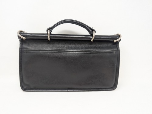 CLEANED & CONDITIONED! 2000 Coach City Willis Black Leather Handbag VINTAGE Bag - Picture 12 of 15