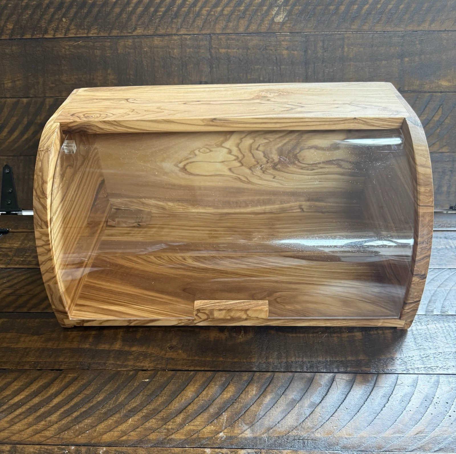 Williams Sonoma Olivewood Bread Box New! Read