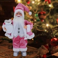 Baosity Snowman Santa Claus Doll Ornament Decoration Indoor Table Pink