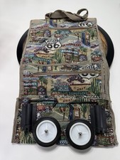 Route 66 Tapestry Tote Bag Shopping Travel Rolling Cart Wheels Self-storing