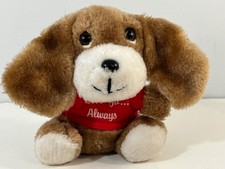 Vintage Russ Brown Dog Love Ya Always Red T Shirt 5.5" Plush Stuffed Animal