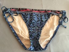 La Blanca Sz 12 Blue Geometric Pattern Swim Bikini Bottom 33" Waist