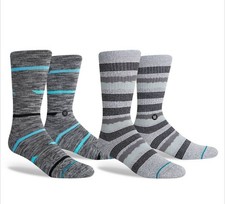 Stance Mens Crew Height Black Socks Size 6-12 Large Stance Mens Crew Height Black Socks Size 6-12 Large