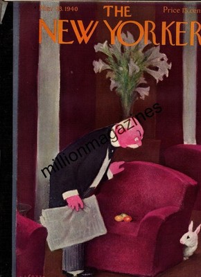 1940 New Yorker March 23 - Easter Eggs at the club - Cotton; Oliver La Farge