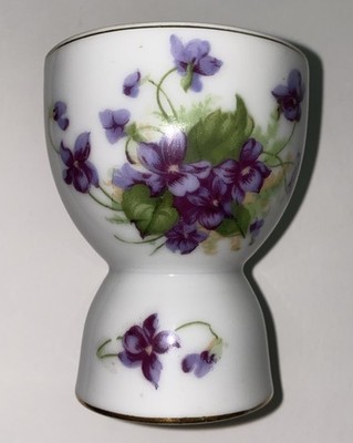 Vintage LEFTON Japan China Hand Painted Double Sided Egg Cup