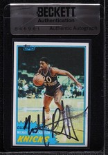 BAS 1981-82 Topps Micheal Ray Richardson #27 Seal of Authenticity Auto 3c7