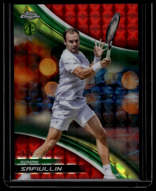 2025 Topps Chrome #83 Roman Safiullin Red Geometric Refractor #/5