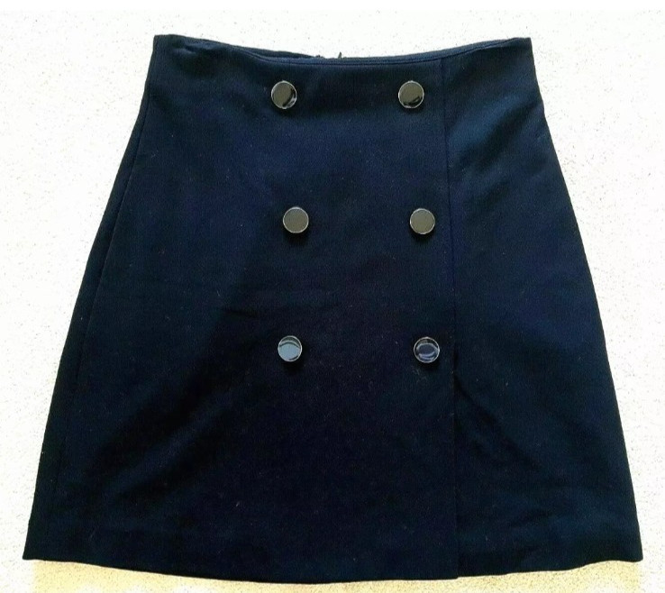 Women's Portmans Size XXS Black High Waist Short Mini Skirt