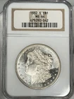 1882-S $1 Morgan Silver Dollar NGC MS64 NOT SENT TO CAC UNDERGRADED BLAZER!