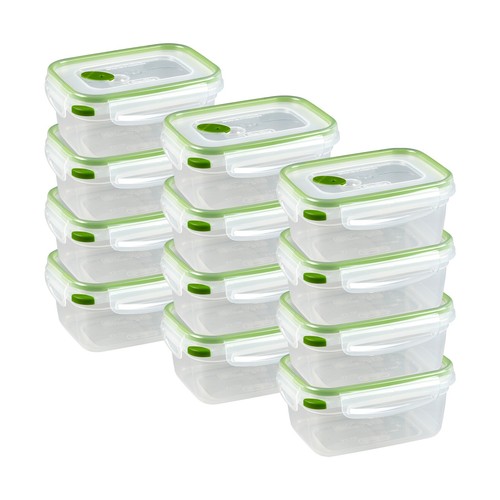 Contenedor de almacenamiento de alimentos Sterilite rectangular UltraSeal de 4,5 tazas, verde (paquete de 12) - Imagen 1 de 12