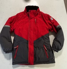 Polarn O. Pyret Wear Everywhere Red/Charcoal Waterproof Winter Jacket Size 4-5Y