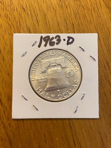 1963-D Franklin Half Dollar - Better Date (UNC) - Picture 2 of 10