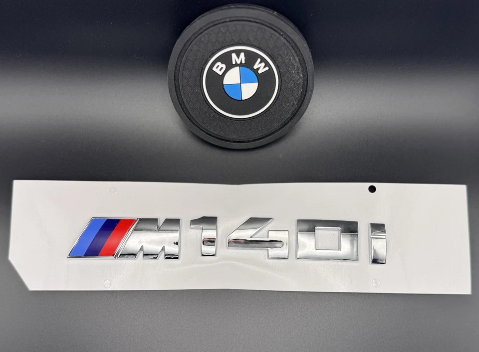 BMW M140i Emblem 140i Aufkleber Heckklappe Chrom Glanz 20 x 155mm TOP! - Bild 1 von 1
