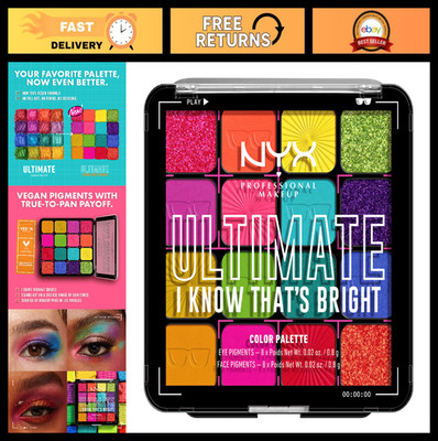 Ultimate Eyeshadow Palette - I Know That's Bright, Vibrant Colors, Long-Lasting