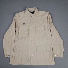 Tilley Expedition Jacket Mens Large Khaki Canvas 2-in-1 Vest Safari Fishing Vent