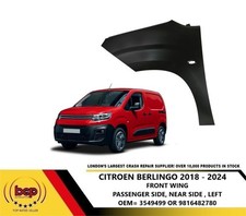 CITROEN BERLINGO 2018 - 2024 FRONT WING FENDER LEFT PASSENGER SIDE  9816482780