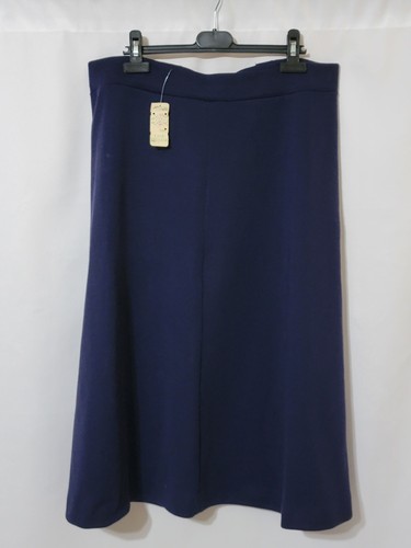NEW VINTAGE LANE BRYANT A LINE SKIRT NAVY BLUE SIZE 34 PULL ON ILGWU MADE USA - Picture 4 of 8