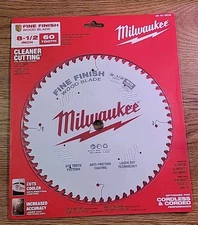 NEW Milwaukee 48-40-0826 8-1/2" 60 Tooth  Fine Finish Circular Saw Blade