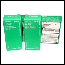 2 X InnisFree Daily UV Defense Mineral Sunscreen SPF 45 Broad Spec .33 Oz