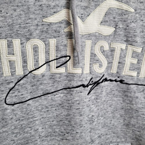 Hollister California grau Hoodie Herren Medium Pullover Sweatshirt Freizeit - Bild 4 von 5