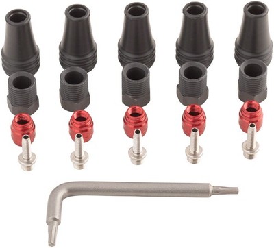 SRAM Red/Force AXS 2-Pc Disc Brake Hose Fitting Kit - 5 Threaded Hose Barbs, 5