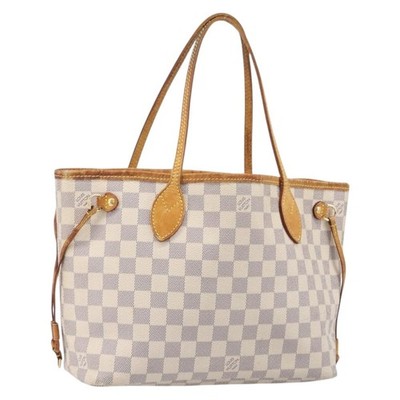 LOUIS VUITTON Damier Azur Neverfull PM Tote Bag N41362 LV Auth ep15839