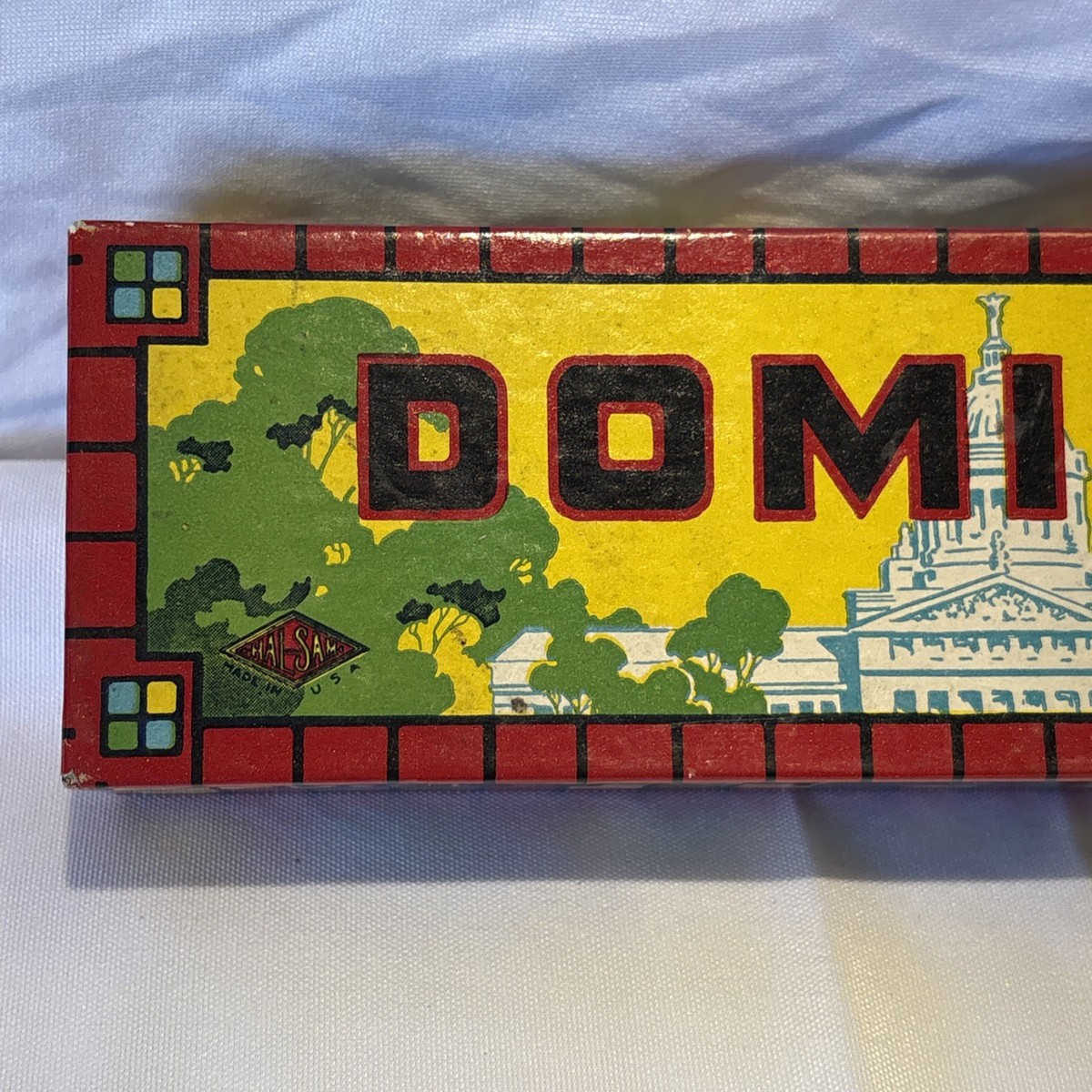 Vintage 1940's Halsam Wood Coca Cola Dominoes 27 Pc Set #630 In
