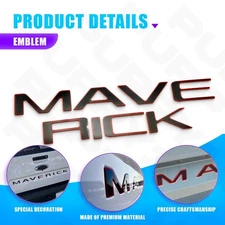3D Black Red Tailgate Insert Letters Badge For MAVERICK Emblem 2022-2025 Decal