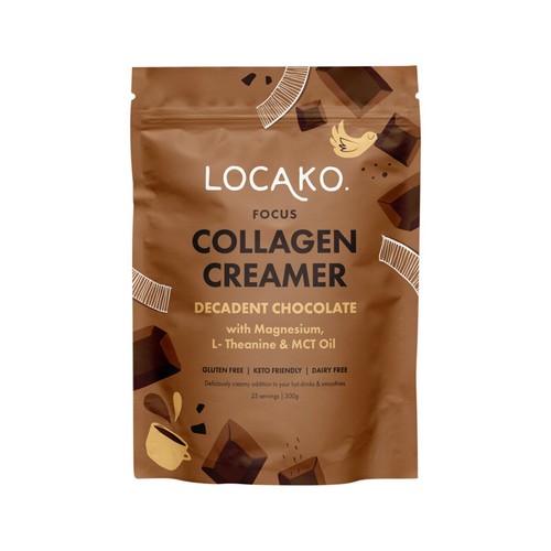 ^ Locako Collagen Creamer Focus Decadent Chocolate 300g - Picture 1 of 1
