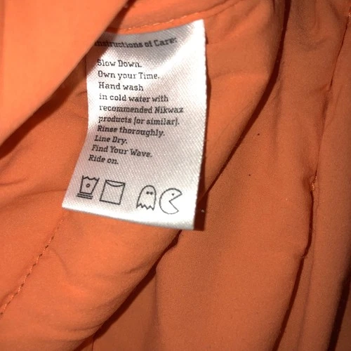 Flylow Mens Brown Orange Half Zip Insulated Puffer Jacket Hooded Size Medium image 3