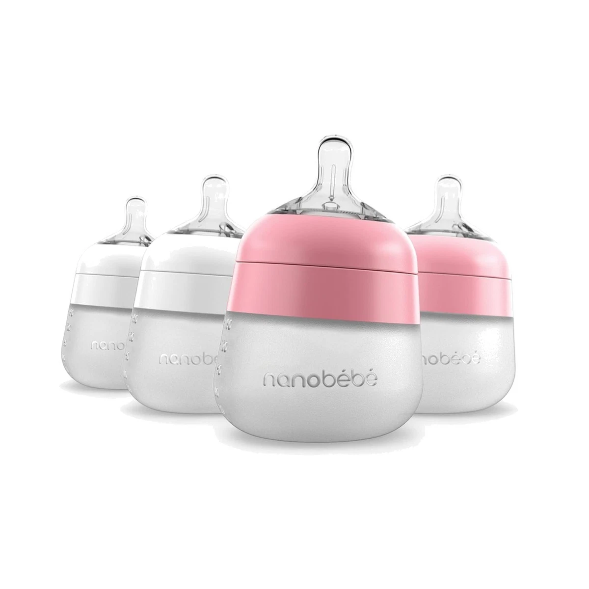 Biberons en Silicone de 90ML pour bébé, avec cuillère, biberon en silicone, bout