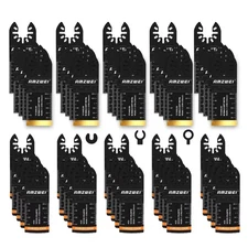 50PCS Multi Tool Blade Kits, Professional Titanium Oscillating Tool Blades fo...