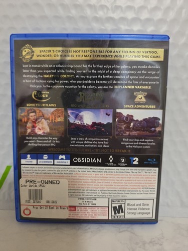 The Outer Worlds (Sony PlayStation 4, 2019) CIB Complete - PS4 Free Shipping - Picture 2 of 4