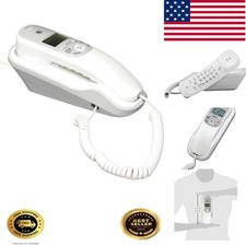 Compact TR1909 Trimline Corded Phone with 80-Name Caller ID - Wall Mountable