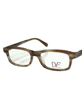 NEW Diane von Furstenberg DVF 5043 234 Marbled Brown Eyeglass Frames 49-16-135