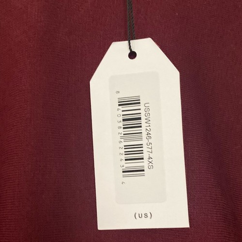 Universal Standard Burgundy V Neck Sweater Women’s Size 00/0 4XS NEW - Picture 4 of 8