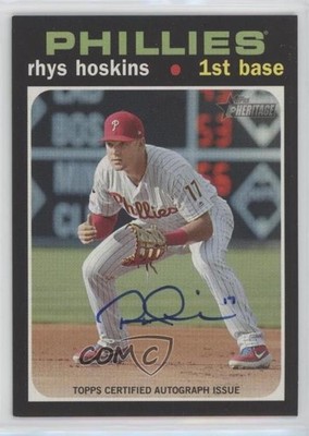 2020 Topps Heritage Real One Auto Rhys Hoskins #ROA-RH Auto 8k4