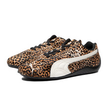 Puma Women's Speedcat Leopard Shoes Chocolate/Black 406394-01 j