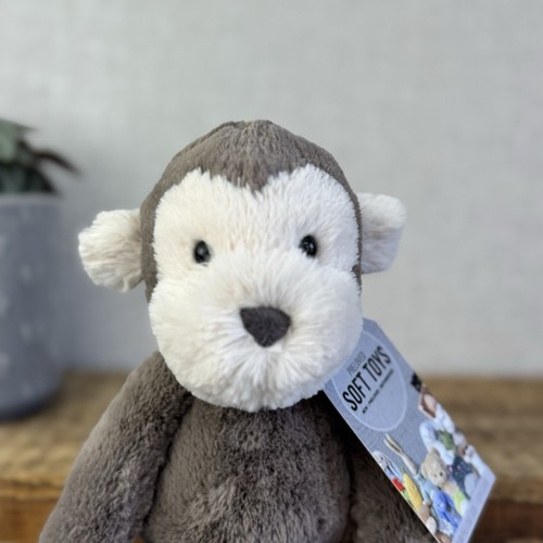 Jellycat Small Snugglet Brodie Monkey - Small Brown Monkey Soft Retired 11" - Picture 3 of 11