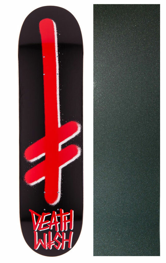 Deathwish Skateboard Deck Gang Logo Black/Red 8.0