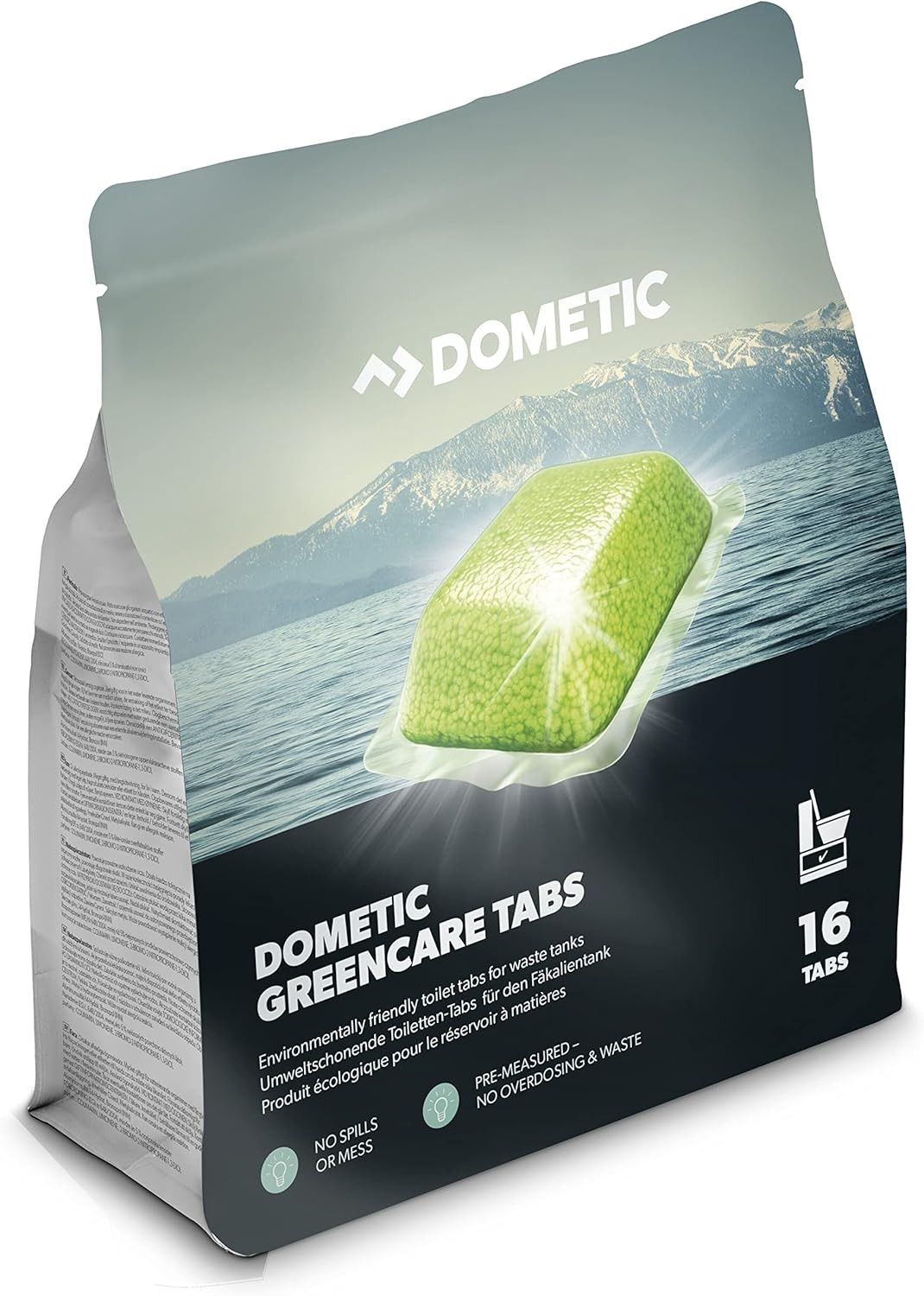 Produit sanitaire pour réservoirs à eaux noires Green-Care Tabs en voyage camping-car