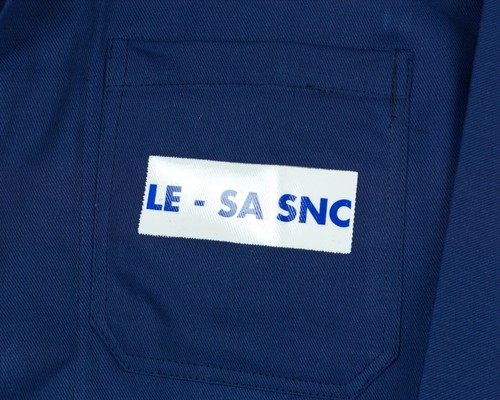Giacche Sanfor Uomo M Giacca Da Lavoro Cappotto Francese Utility Blu Top VTG - Foto 7 di 10