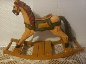 hand carved rocking horse