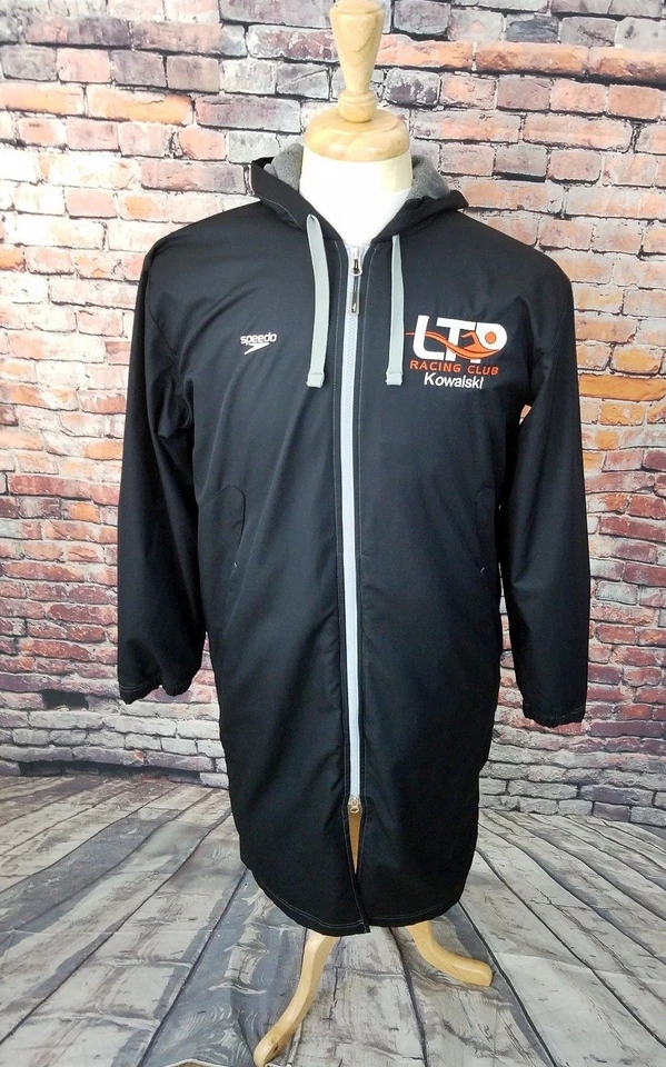 Speedo Black Full Zip RACING CLUB KOWALSKI Fleece Lined Unisex Parka Jacket XS - Image 2 of 4